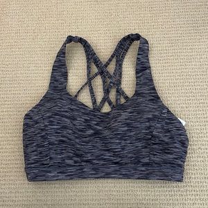 Black and grey Lululemon sports bra